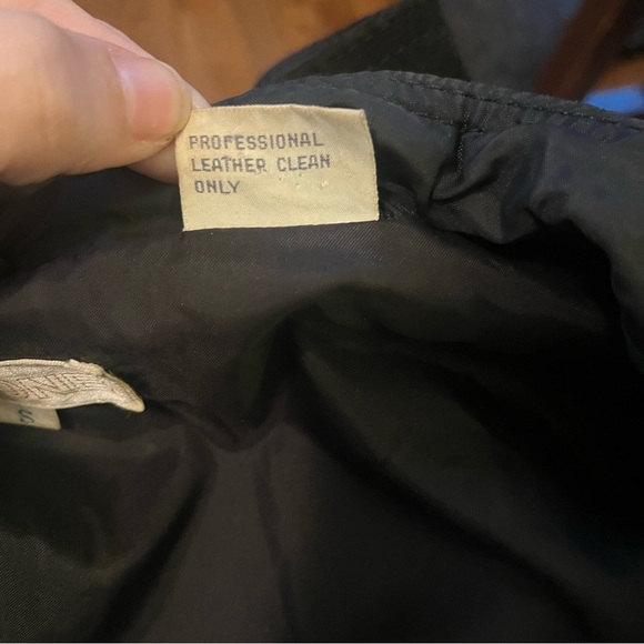 Vintage AstorONE Genuine Leather Jacket Sz S Cropped Black Suede 80s Collarless - Picture 6 of 6